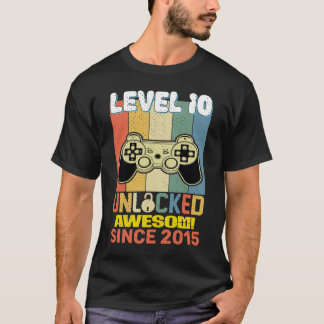 T-shirt 10th Birthday Gamer 10 Year Old Funny Bday Boy Nin