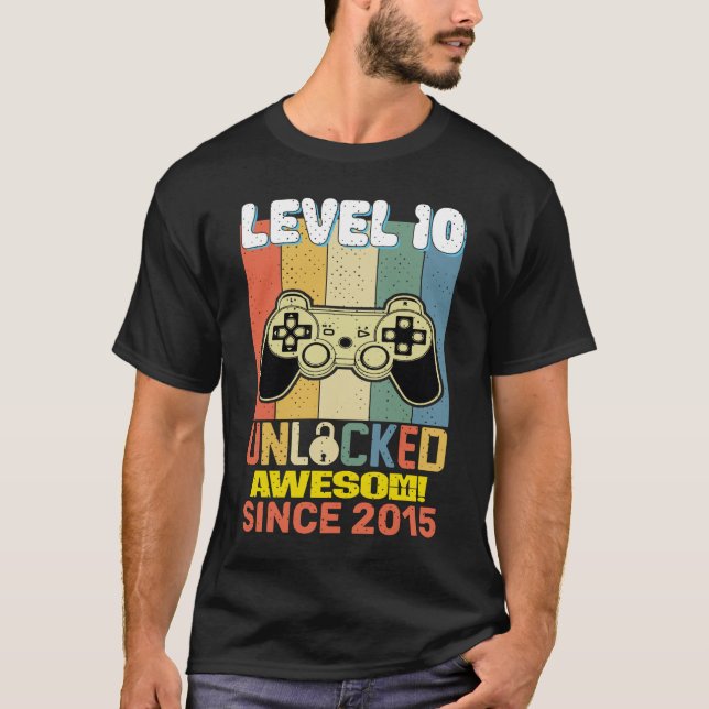 T-shirt 10th Birthday Gamer 10 Year Old Funny Bday Boy Nin (Devant)