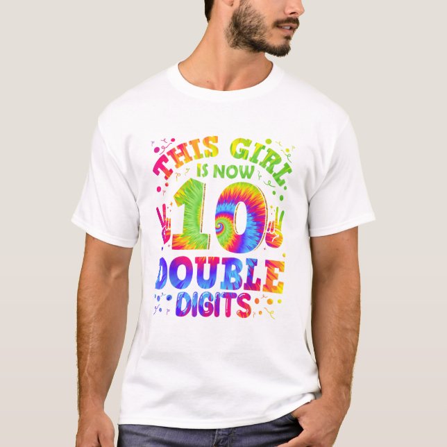T-shirt 10th Birthday Shirt Tie Dye 10 (Devant)