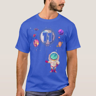 T-shirt 11 Anniversaire Cadeaux de garçon Astronaut 11e Bi