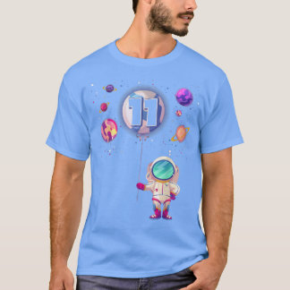 T-shirt 11 Anniversaire Cadeaux de garçon Astronaut 11e Bi