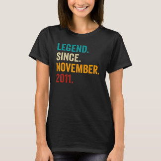 T-shirt 11 Ans 11ème Anniversaire Garçons Légende Depuis