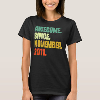 T-shirt 11 Ans Awesome Depuis Novembre 2011 11th Bir