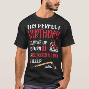 T-shirt 11 ans de hockey sur glace Anniversaire de fête 11