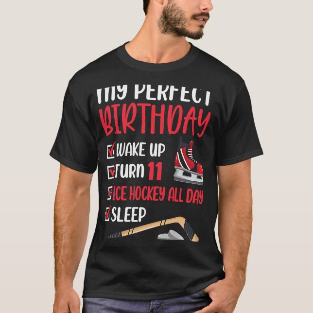 T-shirt 11 ans de hockey sur glace Anniversaire de fête 11 (Devant)
