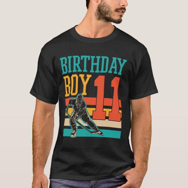 T-shirt 11 ans de hockey sur glace Thème 11ème anniversair (Devant)
