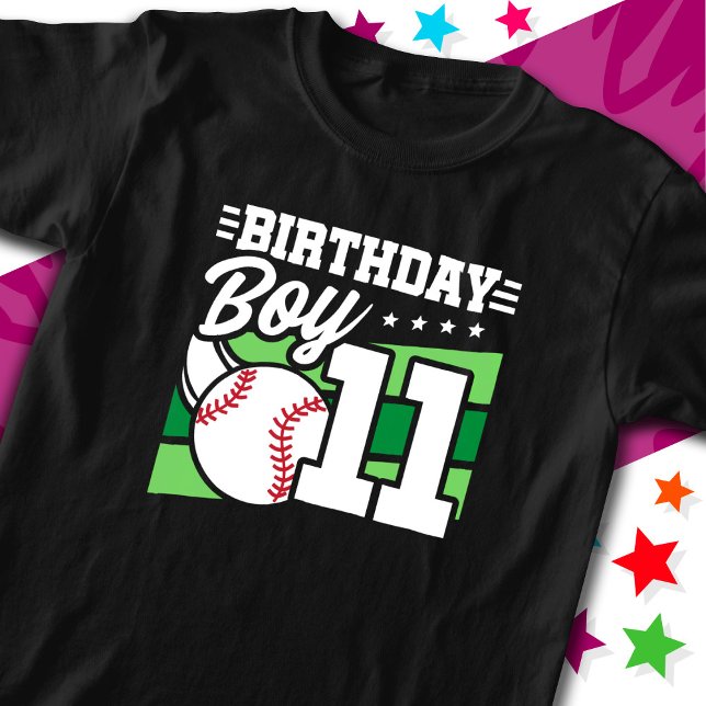 T-shirt 11 Ans de la fête de baseball thème 11e anniversai (Créateur téléchargé)