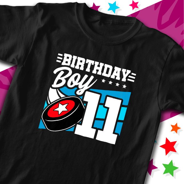 T-shirt 11 ans de la partie de hockey thème 11e anniversai (Créateur téléchargé)