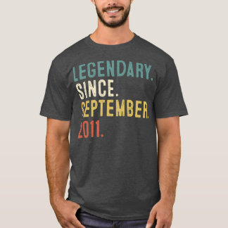 T-shirt 11 ans de légende de cadeaux depuis septembre 2011
