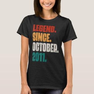 T-shirt 11 ans de légende depuis octobre 2011 11e naissanc
