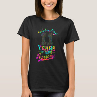 T-shirt 11 Ans D'Être Impressionnant 11 Ans 11E Anniversai