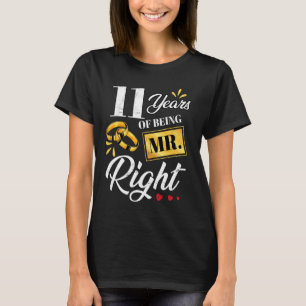 T-shirt 11 Ans D'Être M. Right Funny Couple Mariage A