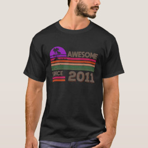 T-shirt 11 Ans Garçons Filles Awesome Depuis 2011