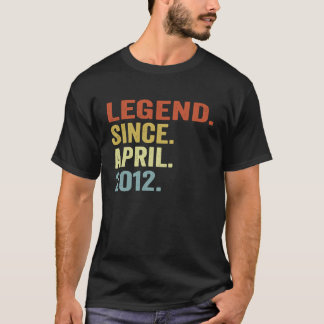 T-shirt 11 Ans Vintage Avril 2012 11e Anniversaire 1