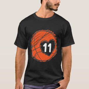 T-shirt #11 Numéro 11 Dans Le Coeur - Joueur Bysketbyll Cu