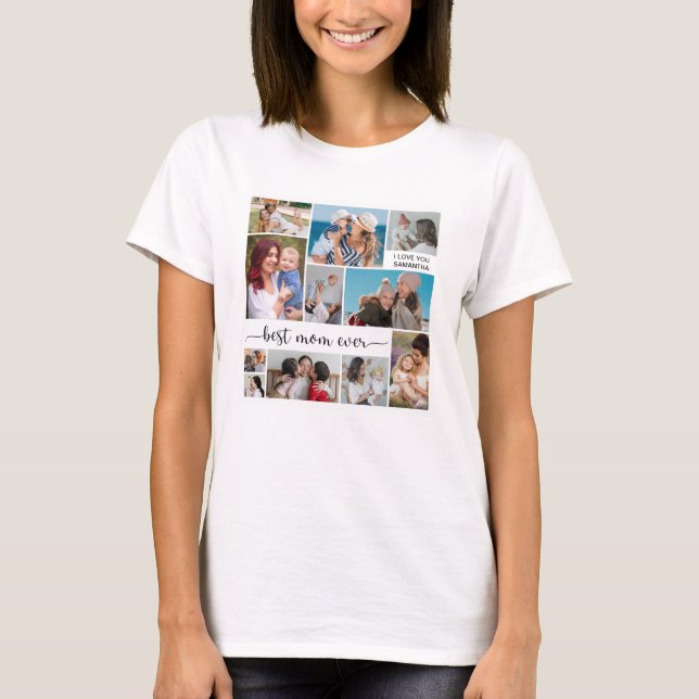 T-shirt 11 Photo Collage Best Mom Ever Femme (Devant)