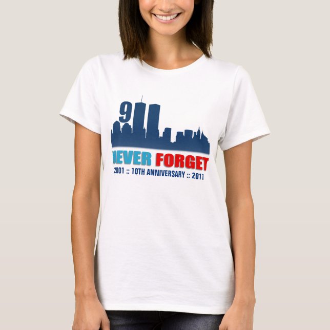 T-shirt 11 septembre - n'oubliez jamais - chemise (Devant)
