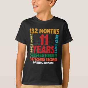 T-shirt 11 Year of Being Awesome 11e Birthday