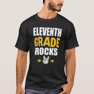 T-shirt 11e Année Rocks Retour À L'École Musique Professeu
