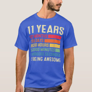 T-shirt 11e Anniversaire 11 Ans 132 Mois D'Être Impression