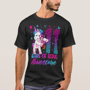 T-shirt 11e anniversaire 11 ans fille Flossing Unicorn P