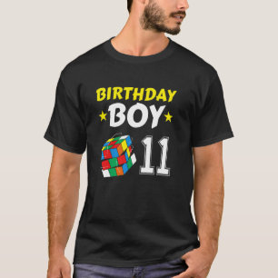T-shirt 11e anniversaire Boy Cubing Puzzle Speed Cubing 11