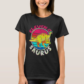 T-shirt 11e anniversaire Eleven O Parasaurolophus Famille 