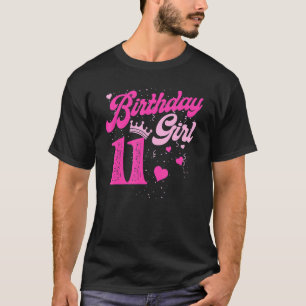 T-shirt 11e anniversaire fille Couronne 11 ans Anniversair