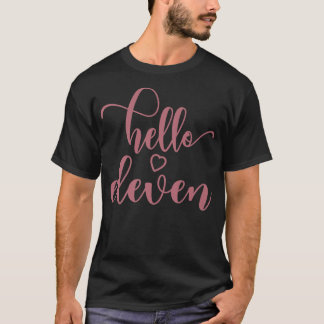 T-shirt 11e Anniversaire Pour Filles, Bonjour Onze, 11 Ans