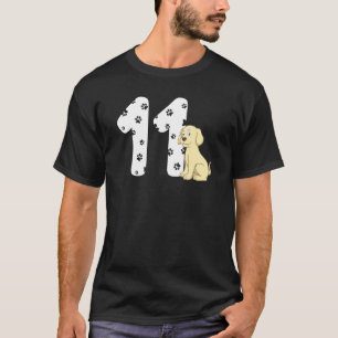 T-shirt 11e Birthday Party Cake Labrador Puppy Dog Owner