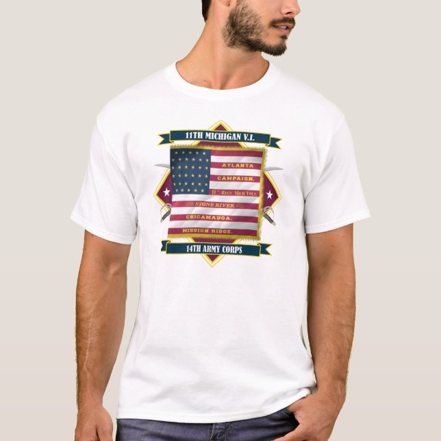 T-shirt 11e infanterie bénévole du Michigan (Devant)