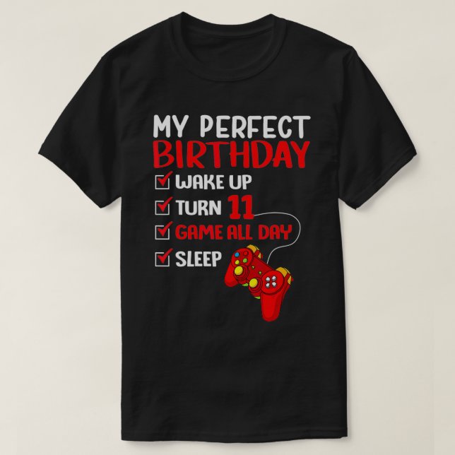 T-shirt 11ème Anniversaire Parfait Jeu 11 Ans Jeu Bo (Design devant)