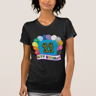T-shirt 11ème Cadeaux d'anniversaire avec la conception