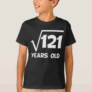 T-shirt 11ème Racine carrée d'anniversaire de 121