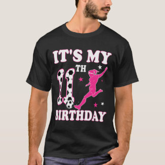 T-shirt 11th Birthday Soccer Themed 11 Year Old Girl Birth