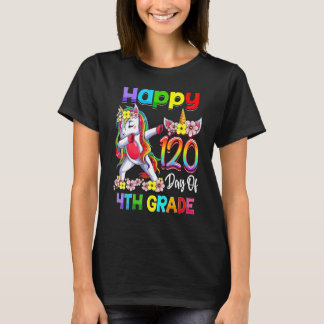 T-shirt 120 Days Of 4th Grade - 120th Day Of School Dabbin