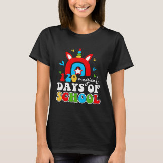 T-shirt 120 magical days of School Unicorn Rainbow