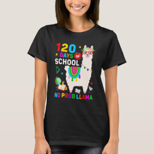 T-shirt 120e Jour de l'école No Prob Llama 120 Jours de Sc