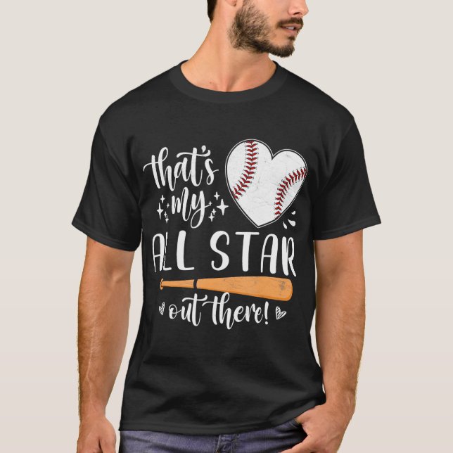 T-shirt 125 C'Est Ma Toute Étoile Là-Bas Joueur De Basebal (Devant)