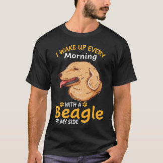 T-shirt 125 Je me réveille chaque matin avec un Beagle à m