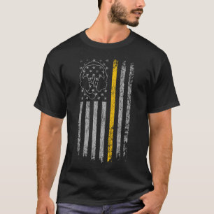 T-shirt 1283 Dispatcher Thin Gold Line 911 Dispatcher