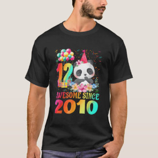 T-shirt 12 12Th Panda Awesome Since 2010