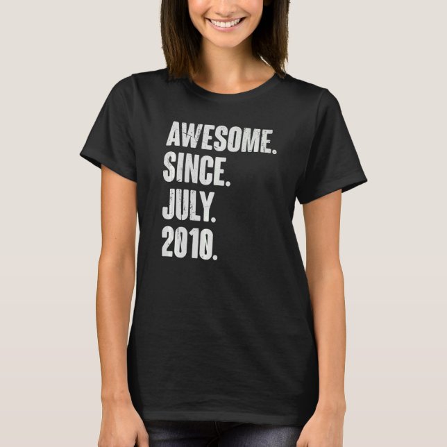 T-shirt 12 Ans 12 Anniversaire Awesome depuis Juillet 2011 (Devant)