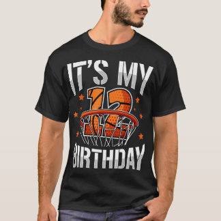 T-shirt 12 Ans 12E Anniversaire Basketball Party Garçons K