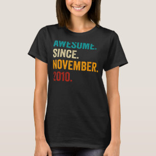 T-shirt 12 Ans 12ème Anniversaire Garçons Awesome Depuis N
