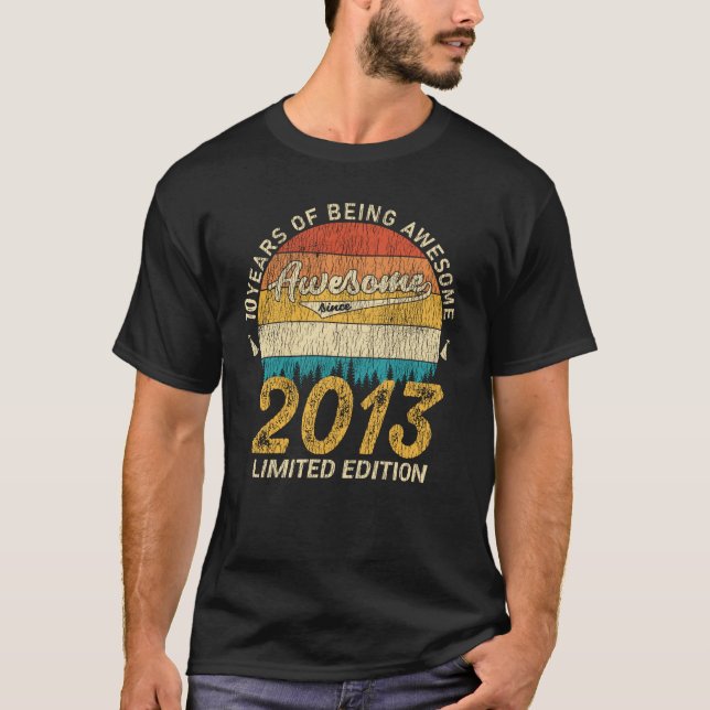 T-shirt 12 Ans 2013 Retro Awesome 12e anniversaire Cadeau (Devant)