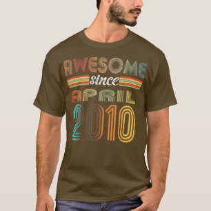 T-shirt 12 Ans Awesome depuis Avril 2010 12e Anniversaire