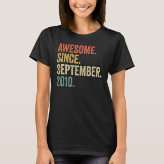 T-shirt 12 Ans Awesome Depuis Septembre 2010 12th Bir