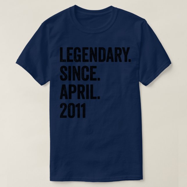 T-shirt 12 ans de légende depuis avril 2011 12e anniversai (Design devant)