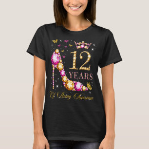 T-shirt 12 Ans D'Être Impressionnant 12 Ans 12e Anniversai